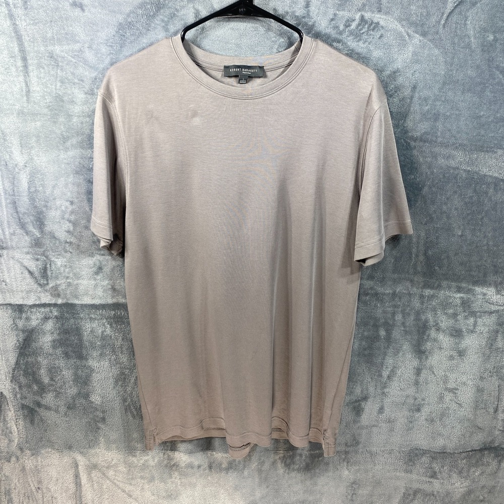 Robert Barakett T Shirt Mens L Pima Cotton Short Sleeve Crew Neck Tee Quiet Luxe